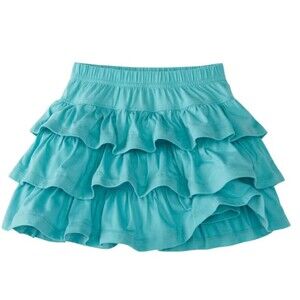 Hanna Andersson Girls Three Tiers Scooter Skirt Size 4 100cm Blue Green Poolside